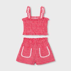 MAYORAL Σετ σορτς κορίτσι 26-03232-081 Ρoζ