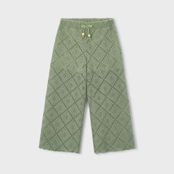 MAYORAL Πλεκτό παντελόνι μακρύ κορίτσι 26-03591-089 Πράσινο