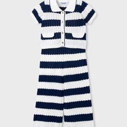 MAYORAL Σετ παντελόνι μακρύ και ζακέτα κορίτσι 26-03595-066 Μπλε ριγέ