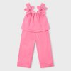 MAYORAL Σετ παντελόνι μακρύ και μπλούζα λουλούδια κορίτσι 26-03596-010 Ροζ