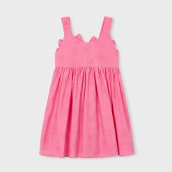 MAYORAL Φόρεμα αμπιγέ λουλούδια κορίτσι 26-03925-010 Ροζ