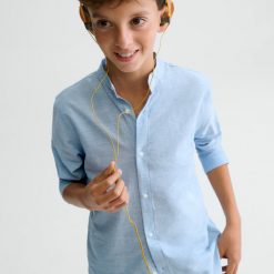 Alternative view of MAYORAL Πουκάμισο μακρύ μανίκι αγόρι 26-06176-011 Γαλάζιο