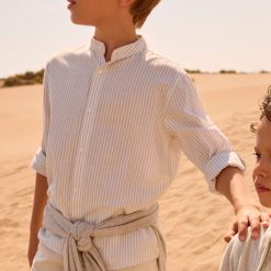 Alternative view of MAYORAL Πουκάμισο μακρύ μανίκι αγόρι 26-06176-012 Μπεζ