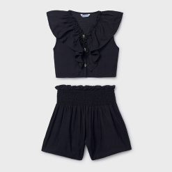 MAYORAL Σετ σορτς κορίτσι 26-06207-079 Μαύρο