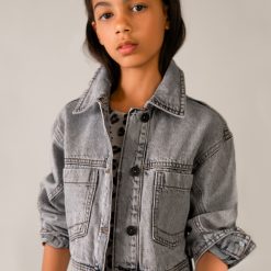 Alternative view of MAYORAL Τζιν τζάκετ κορίτσι 26-06406-089 Γκρι