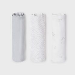 MAYORAL Σετ 3 γάζες μωρό 26-09060-030 Ασημί