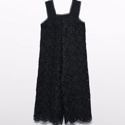 Abel & Lula Ολόσωμη φόρμα culotte δαντέλα γκιπούρ κορίτσι 26-05207-014 Μαύρο