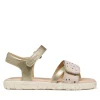 GEOX SANDAL JUNIOR GIRL J A Haiti J658ZC 0NF07 C2012 ΧΡΥΣΟ