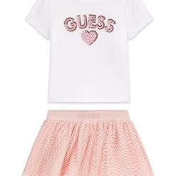 Guess Παιδικό σετ baby κορίτσι A6RG12K6YW0-G011 Λευκό