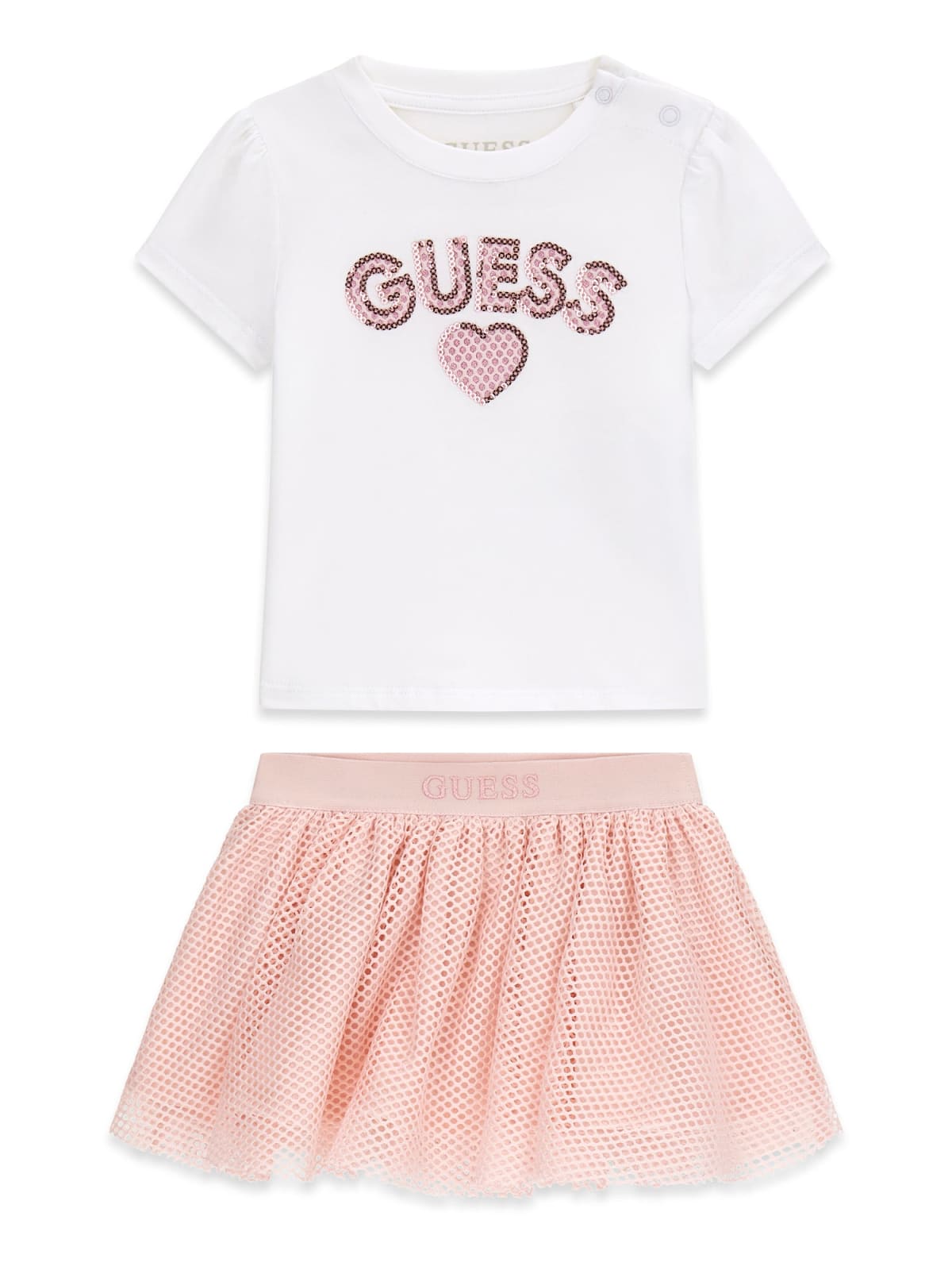 Guess Παιδικό σετ baby κορίτσι A6RG12K6YW0-G011 Λευκό