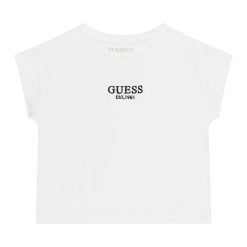 Guess Μπλούζα με λογότυπο κορίτσι J4BI34J1314-G011 Λευκό