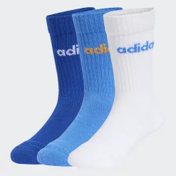Alternative view of ADIDAS  Κάλτσες 3 Ζεύγη Παιδικές ΑΓΟΡΙ KE7087 ΛΕΥΚΟ/ΜΠΛΕ