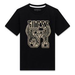 Guess Μπλούζα με λογότυπο αγόρι L6RI01K8HM4-JBLK Μαύρο