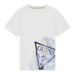 Guess Μπλούζα με λογότυπο αγόρι L6RI14K8HM4-G011 Λευκό