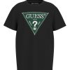 Guess Μπλούζα με λογότυπο αγόρι L6RI15K8HM4-JBLK Μαύρο