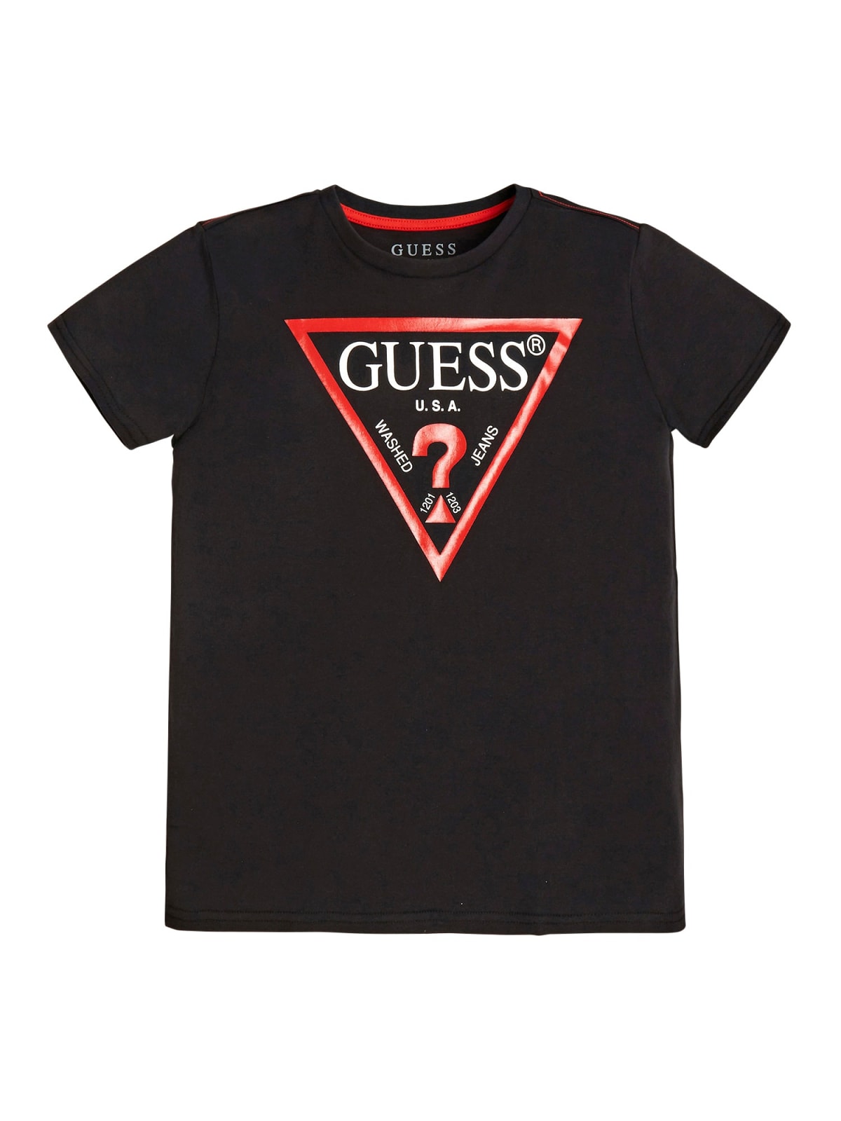 Guess Μπλούζα με λογότυπο αγόρι L73I55K8HM0-JBLK Μαύρο