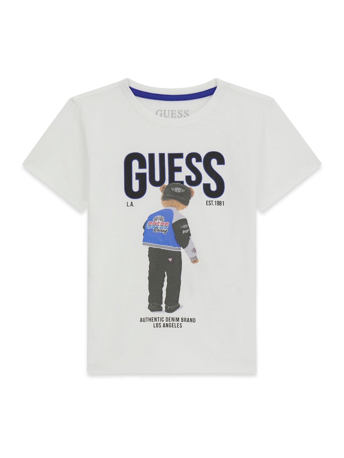 Guess Μπλούζα με στάμπα αγόρι N6RI05K8HM4-G011 Λευκό
