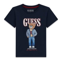 Guess Μπλούζα με στάμπα αγόρι N6RI05K8HM4-G7V2 Μπλε σκούρο