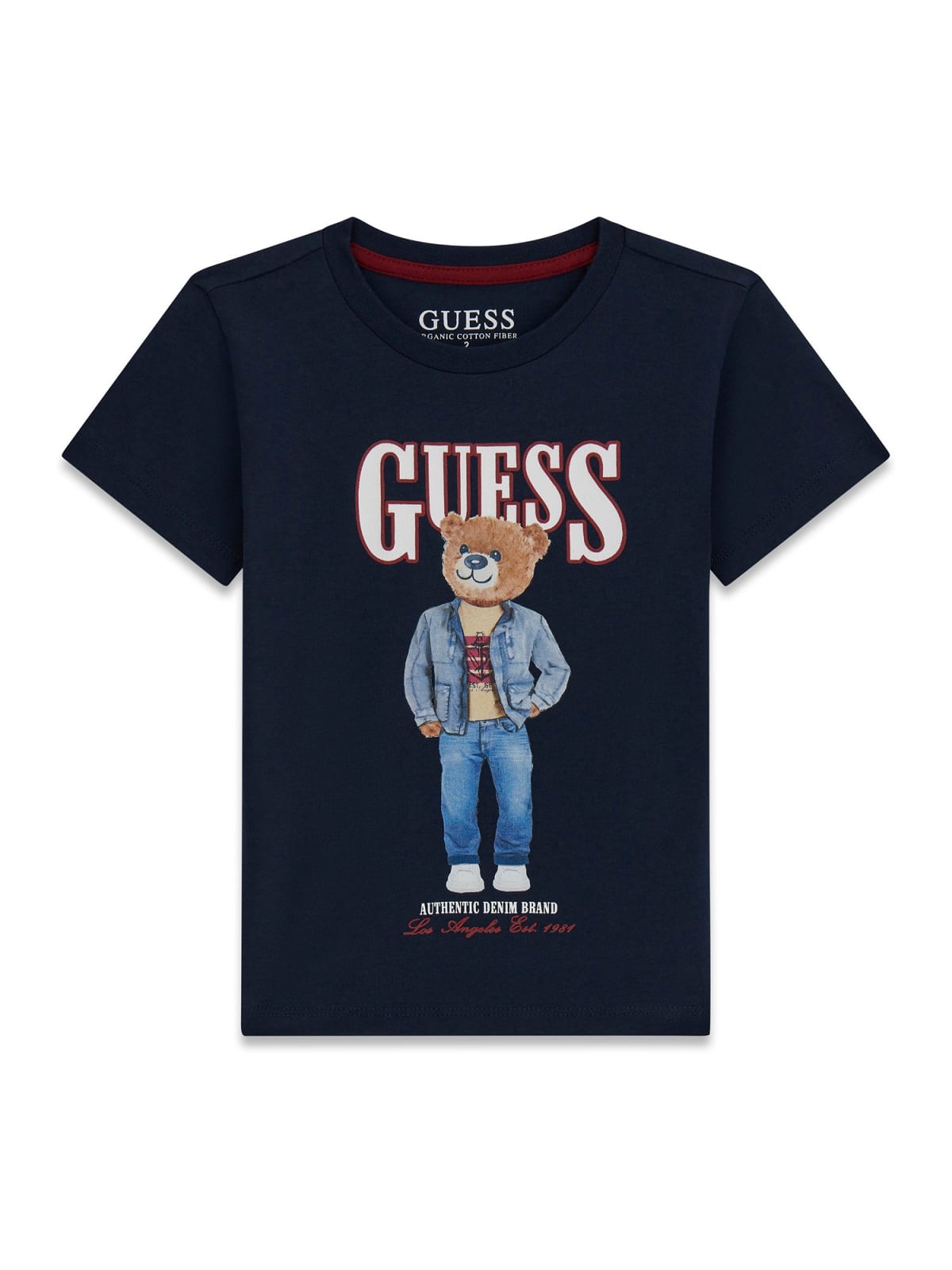 Guess Μπλούζα με στάμπα αγόρι N6RI05K8HM4-G7V2 Μπλε σκούρο