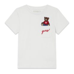 Guess Μπλούζα με στάμπα αγόρι N6RI25I3Z14-G011 Λευκό