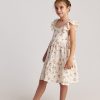 T7079 Summer Tart 3-Layer Ruffle Dress for Kids Ecru
