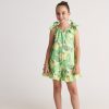 T7120 Lime & Sugar Ruffles Playsuit Lime