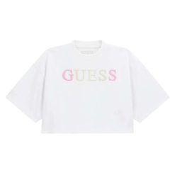 Guess Μπλούζα Κοντομάνικη Κορίτσι J6RI11KCNQ4-G011 ΛΕΥΚΟ