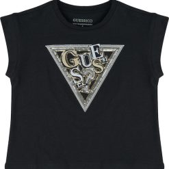 Guess Μπλούζα με λογότυπο κορίτσι J6RI04K6YW4-JBLK Μαύρο