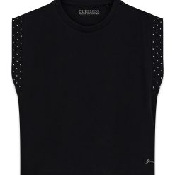 Guess Μπλούζα με λογότυπο κορίτσι J6RI07K8HM4-JBLK Μαύρο
