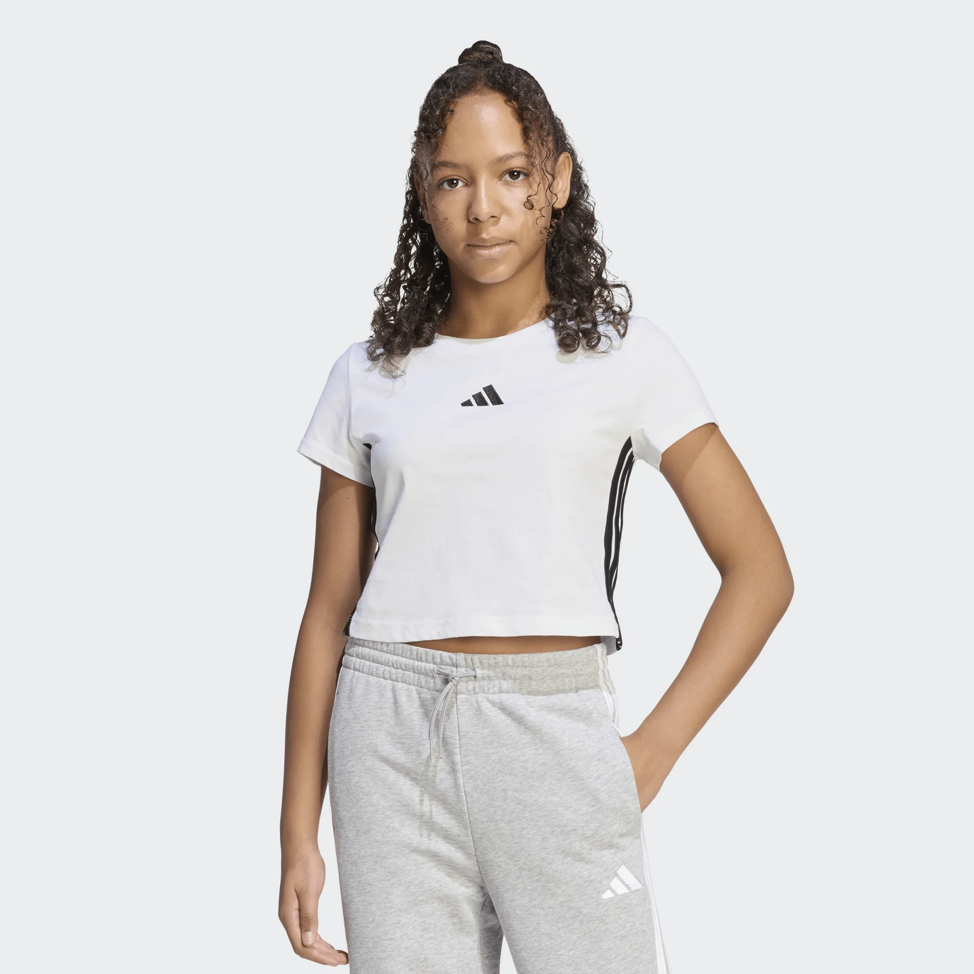 ADIDAS ΚΟΝΤΟΜΑΝΙΚΗ ΜΠΛΟΥΖΑ JUNIOR GIRL JZ1209 ΛΕΥΚΟ - Image 3