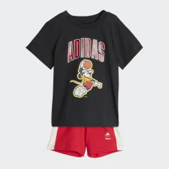 ADIDAS  ΣΕΤ ΜΠΛΟΥΖΑ ΒΕΡΜΟΥΔΑ DISNEY MICKEY MOUSE JZ7677 KOKKINO MAYPO