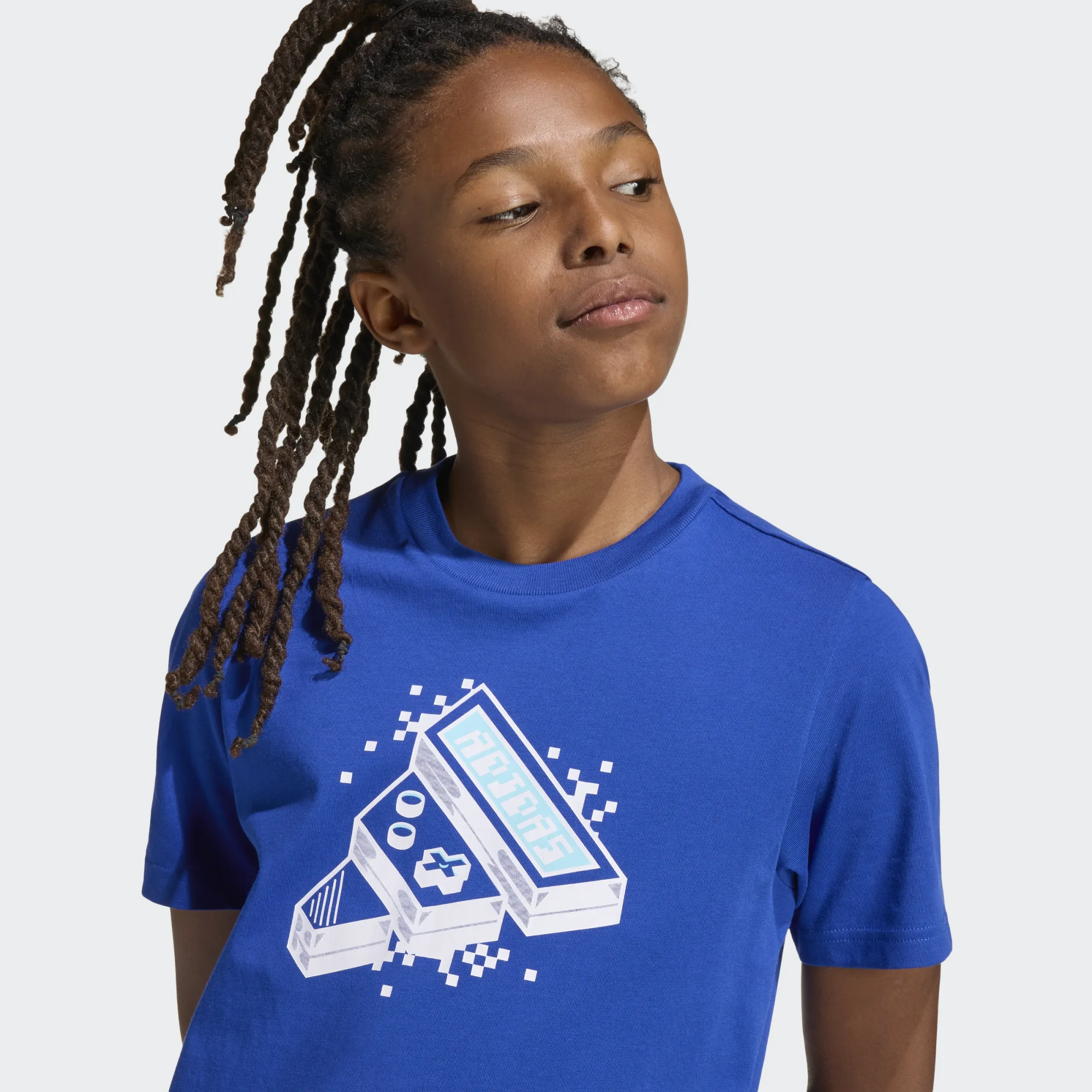 ADIDAS JUNIOR BOY ΚΟΝΤΟΜΑΝΙΚΗ ΜΠΛΟΥΖΑ KA0530 ΜΠΛΕ - Image 6