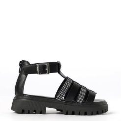 DIESEL SANDAL JUNIOR GIRL SANBLIN BC1065 KF014 K900 ΜΑΥΡΟ