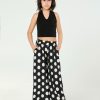 MELIN ROSE Μπλούζα με δέσιμο πίσω στο λαιμό MRS26-0442 Μαύρο