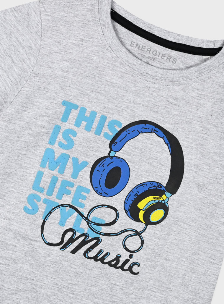 Σετ με τύπωμα για αγόρι - ΜΑΥΡΟ - Image 3