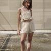 MELIN ROSE Σετ σορτς με δαντέλα MRS26-6218 Μπεζ