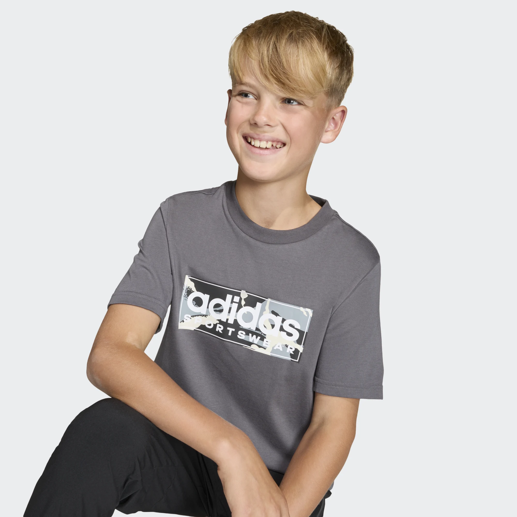 ADIDAS JUNIOR ΚΟΝΤΟΜΑΝΙΚΗ ΜΠΛΟΥΖΑ JX6867 ΓΚΡΙ - Image 7