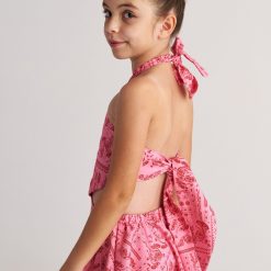 Alternative view of T7072 Bandana Scarf Dress for Kids Pink