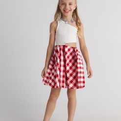 T7101 The Cool Shirt Tank Top Dress Tartan