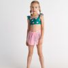 T7420 Heartbeat Allover Ruffle Bikini Pink
