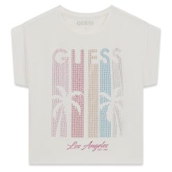 Guess Mπλούζα με λογότυπο κορίτσι J6GI20K6YW4-G011 Λευκό
