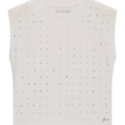 Guess Mπλούζα αμάνικη κορίτσι J6GI25K8HM4-G011 Λευκό