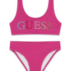 Guess Μπικίνι με τύπωμα J6GZ28KCA60-G4A2 Φούξια