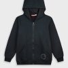 Fleece ζακέτα Energiers Basic Line με κουκούλα - ΜΑΥΡΟ