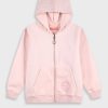 Fleece ζακέτα Energiers Basic Line με κουκούλα - ΡΟΖ