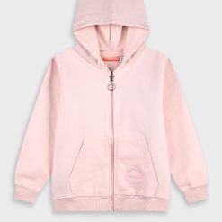 Fleece ζακέτα Energiers Basic Line με κουκούλα - ΡΟΖ