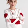T7527 Galactic Hearts Embriodered Sweater Top For Kids