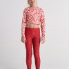 T7621 Red Safari Animal Print Athletic Set Red